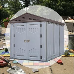 Roomy Weatherproof 3 Rooms Plastic Shed for Outdoor Creative Oasis